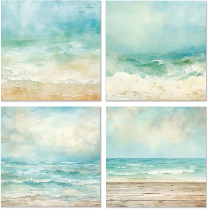 WLXTREE Ocean Sea Waves Scrapbook Paper - 6×6 Premium Color Pages With 24 Single-Sided Sheets for Scrapbooking Supplies Paper Crafts Home Decoration Card Making Journaling Background Decorative - Image 4